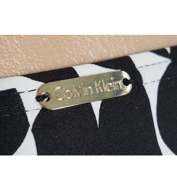 Calvin Klein Swimwear Geometric Black & White Side Tie Hipster Bikini Bottom XS - Picture 8 of 16